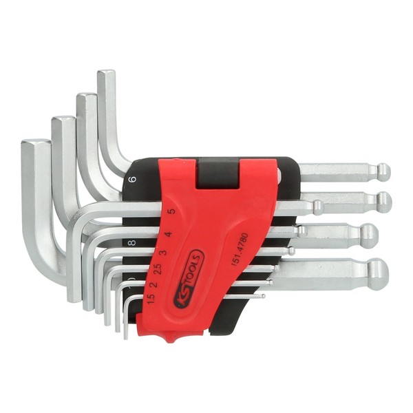 KS Tools Kugelkopf-Innensechskant-WinkelstiftschlüSsel-Satz 10-Tlg. Kurz-image