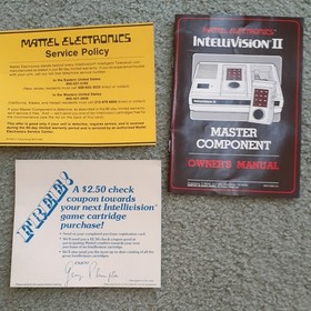 Mattel Intellivision II Console 5872 w/ Controllers,  9 Games, fully functions