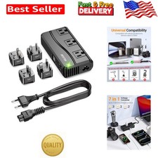 PD 20W Fast Charging Universal Travel Adapter with 4 USB Ports  3 Outlets