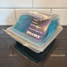 VTG iMac Teal Rolodex Covered Card File NIB 125 Cards Blue 67069 Brand New 1999