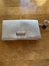 Ladies Purse / Clutch Bag Silver And Glitter River Island