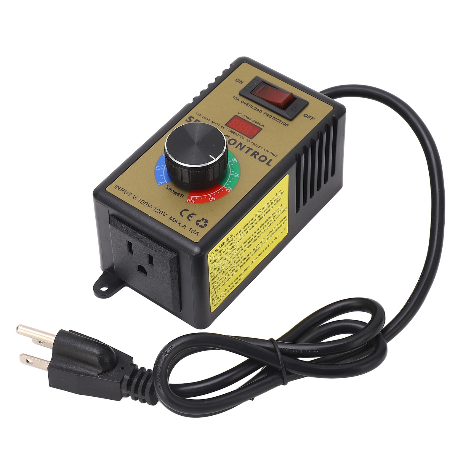 15A Speed Regulator Overload Protection For Fans And Motors Easy To Use