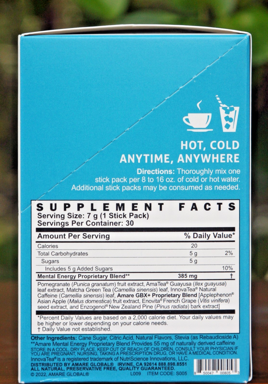 Amare Global Energy+ Pomegranate Lime Flavor (30 Sticks) Expiration 06/26