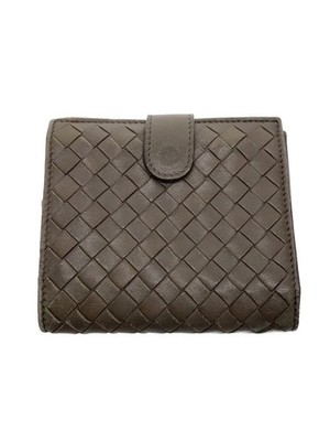 BOTTEGA VENETA Intrecciato Condition Considered Bi fold Wallet Leather BRW Plain