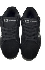 AIR WALK Neptune Men's Black Suede Skate Shoes Black Size:UK 13