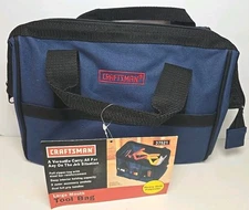 Craftsman 12" Large Mouth Tool Bag - Black/Blue New W/Tags