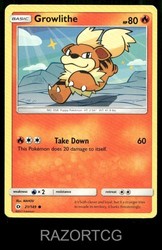 Growlithe 21/149 Sun & Moon Base Set Common Pokemon Card