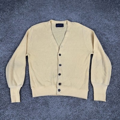 VINTAGE 60s Arnold Palmer Robert Bruce Sweater Mens S Yellow