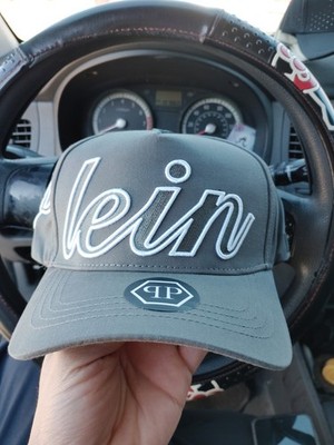 Philipp Plein Gray Baseball Cap Men Adjustable One Size Logo Designer