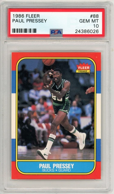 1986 Fleer #88 Paul Pressey PSA 10 | Set Break