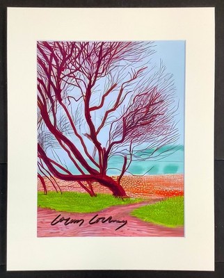 David Hockney - Hand Signed 11x14 Matted Giclee Digital Inkjet Print FRAME READY