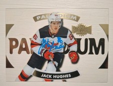 2019-20 Upper Deck Clear Cut JACK HUGHES Rookie Auto Palladium Metal Universe