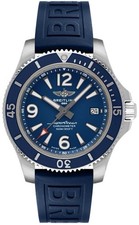 Breitling 22mm Navy Blue Strap For Navitimer Avenger Chronomat Rubber  Buckle