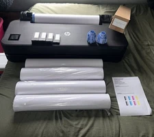 HP DesignJet T210 Printer Paper Rolls 24" | 3" Roll Adapter | Cutting Mat | Ink