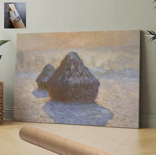 Claude Monet France Snow Impressionism Landscape CANVAS WALL ART 30x20 in