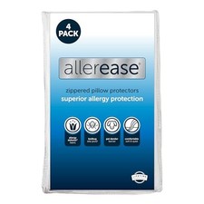 Set of 4 AllerEase Pillow Protectors - Moisture Wicking, Standard/Queen 4.0