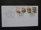 AUSTRALIA 2023 100yrs of Disney Set 4 Stamps First Day Cover