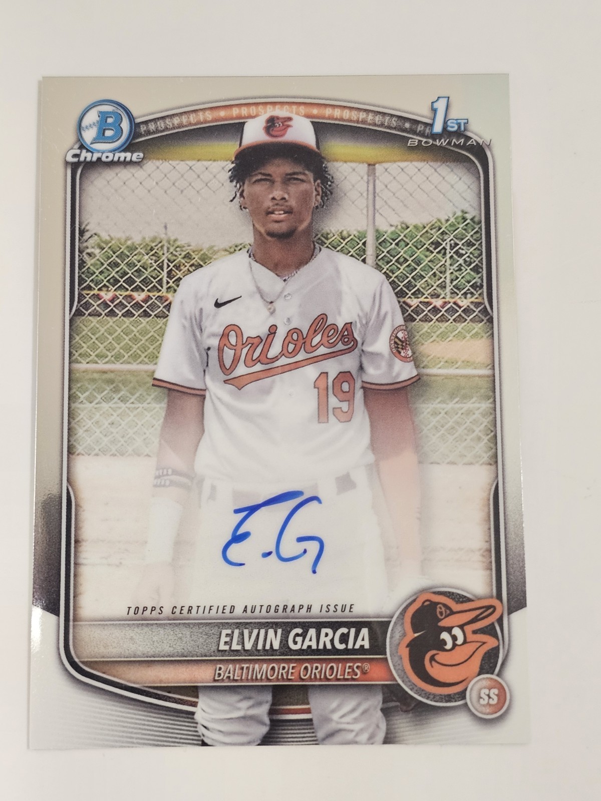 2025 Bowman Chrome - Prospect Autographs - Elvin Garcia #CPA-EG (AU, RC)
