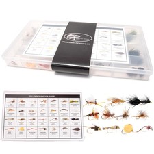 Fly Fishing Kits 64 152 268 Count Sets Boxes Flies Trout Bass Panfish Freshwater