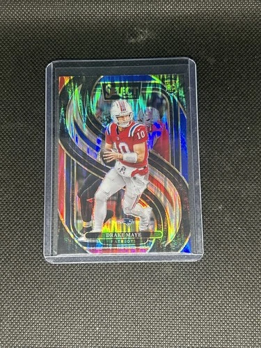 2024 Panini Select - Premier Level Drake Maye #113 Red & Blue Shock Prizm (RC)