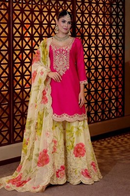 SALWAR KAMEEZ PAKISTANI INDIAN WEDDING PARTY WEAR DRESS BOLLYWOOD SUIT SHARARA
