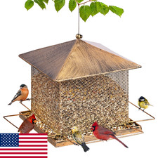 Heavy Duty Metal Bird Feeder Outdoor Hanging 5LB Extra Large Wild Birds