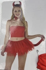 Halloween Unisex Red Devil Kit for Adults 3 Pieces new HALLOWEEN 2025