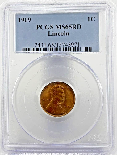 1909 Lincoln Wheat Cent PCGS MS65 RD