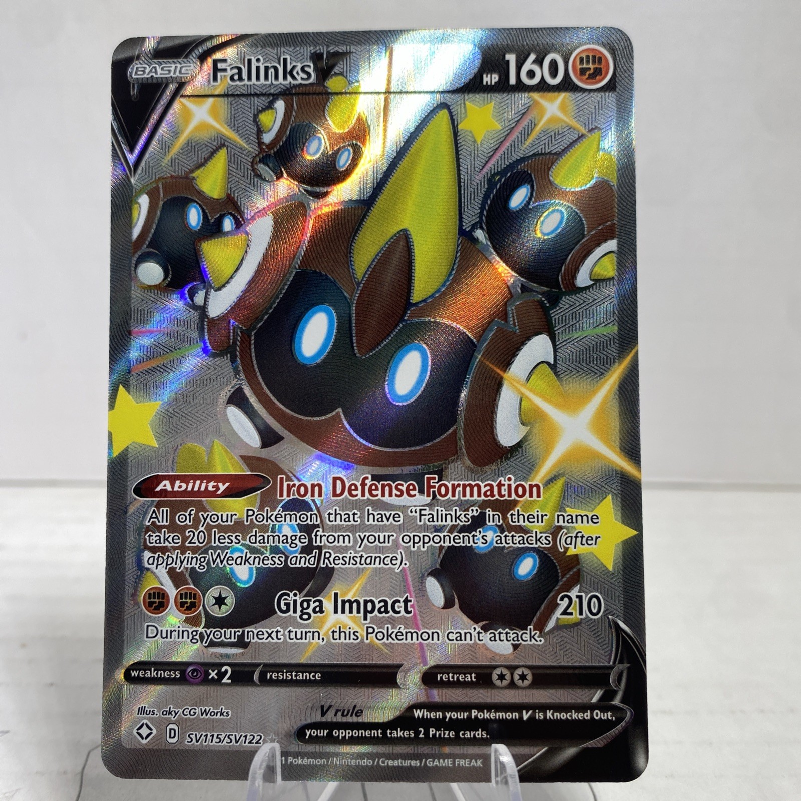 Falinks V SV115/SV122 Pokémon TCG Shining Fates Shiny Vault NM