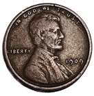 1909 VDB LINCOLN CENT FINE, BROWN FREE USA SHIPPING