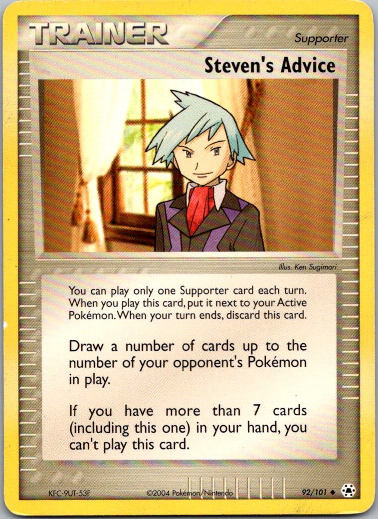 Steven's Advice Uncommon Hidden Legends 92/101 NM