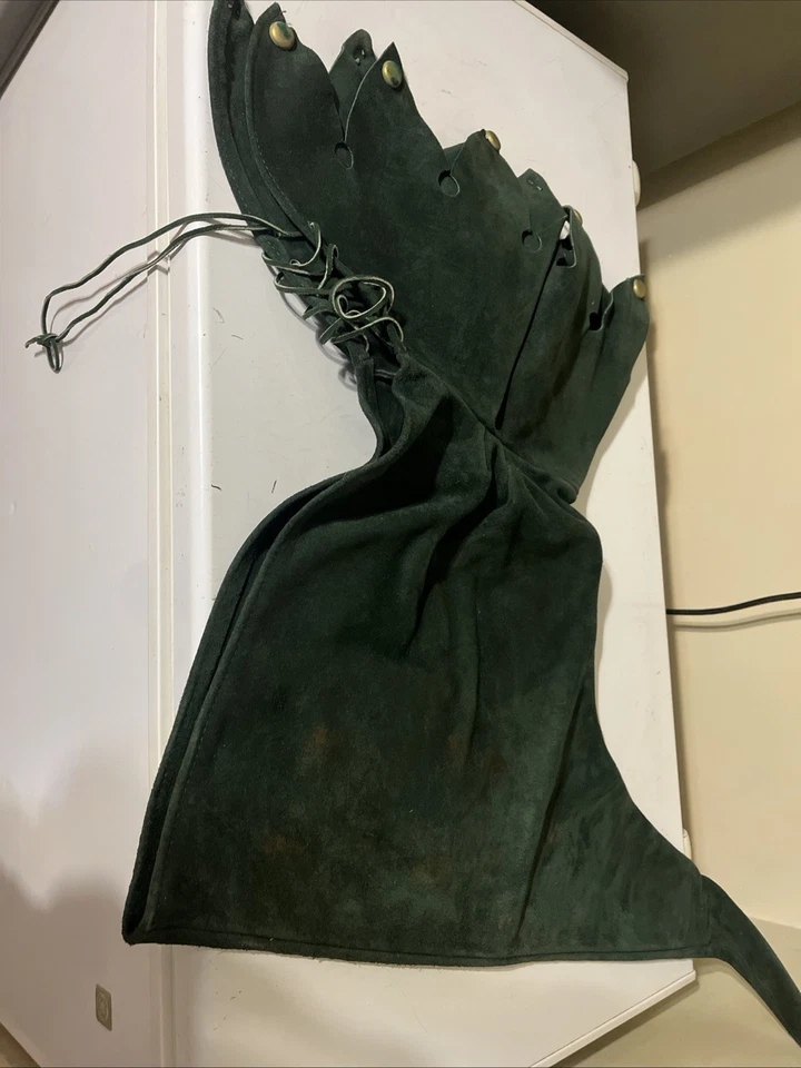 Cosplay renascentista capuz medieval couro esportes cavalheirismo - Imagem 3 de 3