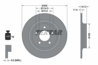 Textar Bremsscheiben Textar Ø 302Mm Voll FüR Mazda 92148200
