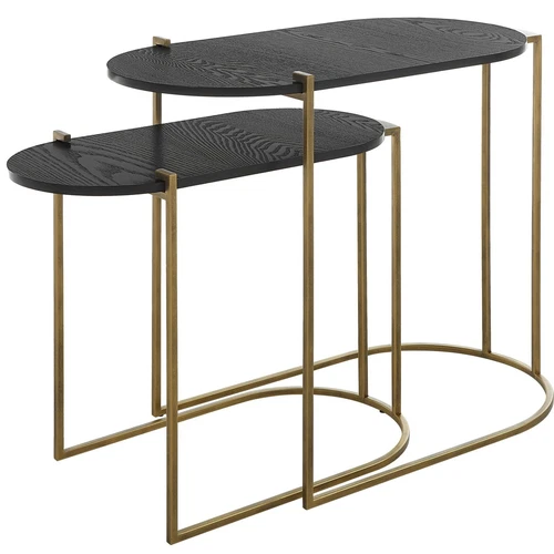 Uttermost Aztec Wood Nesting Tables; Set/2 - Picture 5 of 6