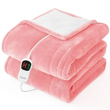 Homemate Electric Heated Blanket Twin - 62"x84" Heating Bed Blankets Throw wi...