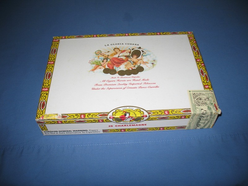 Empty cigar box, La Gloria Cubana