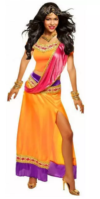 Bollywood Costume Sexy Eastern Indian Or Pk Pur Poly Satin 2Pc Exotic Costume