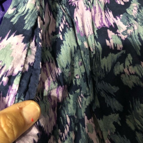 Old navy paper bag ruffle abstract floral skirt women's size 2 with belt - Picture 8 of 11