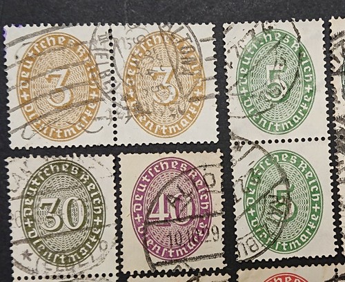 République de Weimar, 1927 - collection, timbres de service valeur ovale, 114 - 129 - Photo 2 sur 6