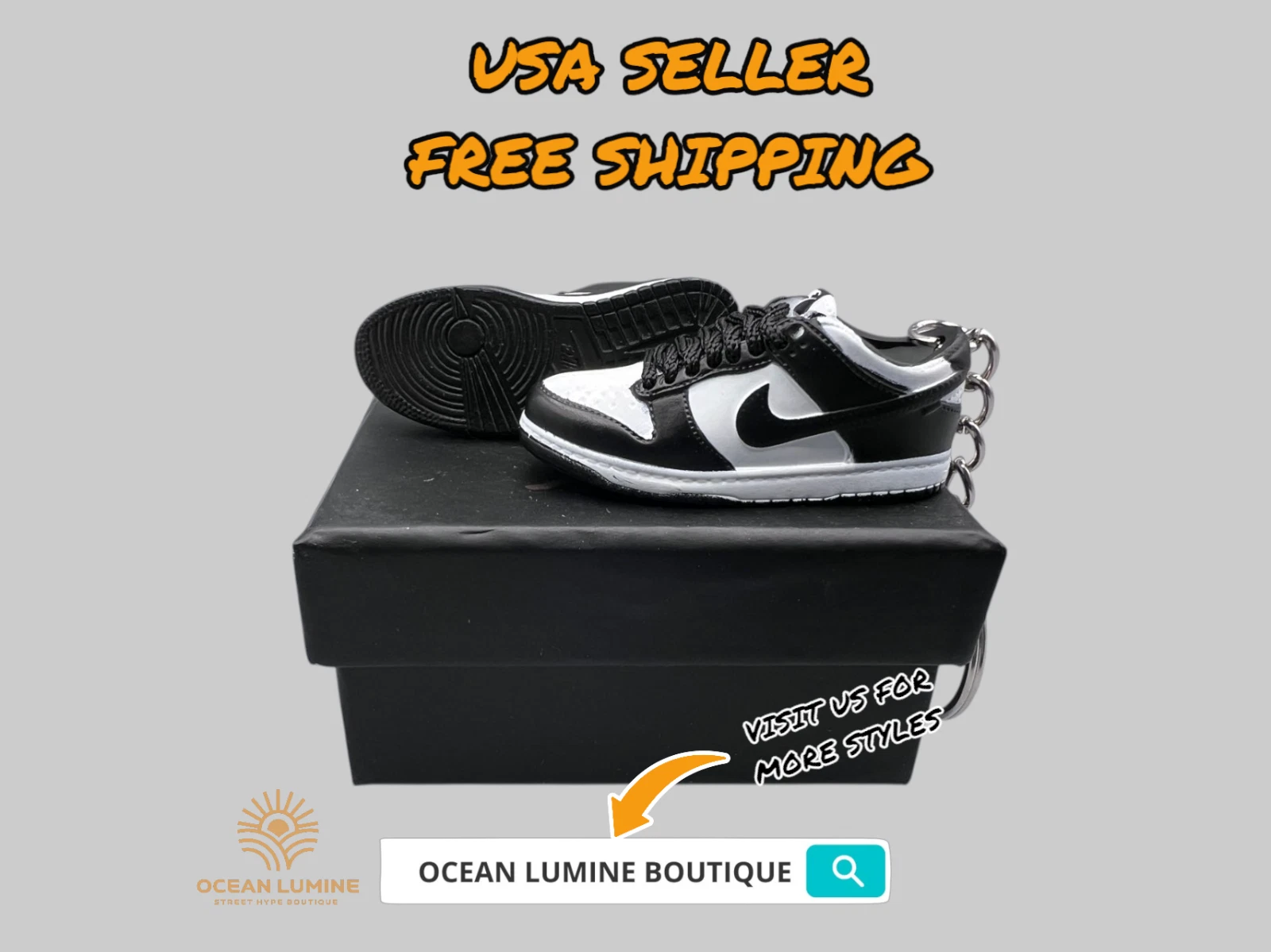 SB Dunk Low Mini Porte clés Baskets 3D, Baskets Basketball Boîte de Collection Options