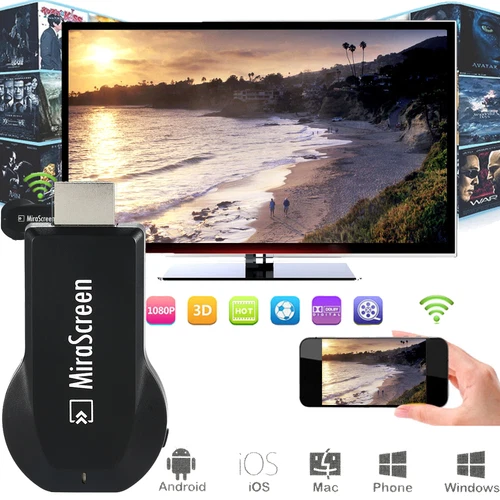Wireless Wifi Display Dongle HDMI Video Adapter for IPhone Ipad Android Phone TV