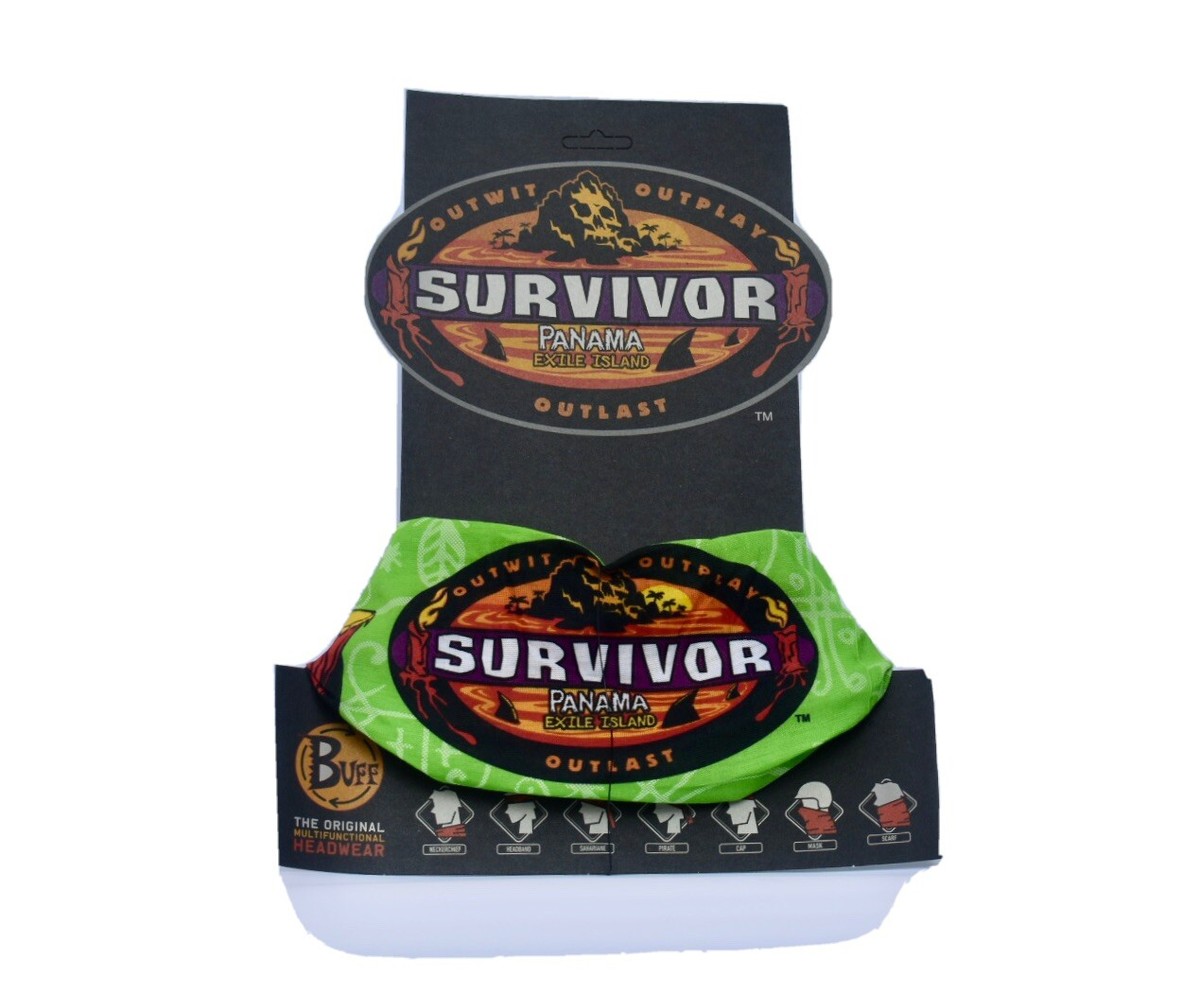 Survivor: Panama Exile Island Green Viveros Buff (NEW w/ card tags) - Main Image