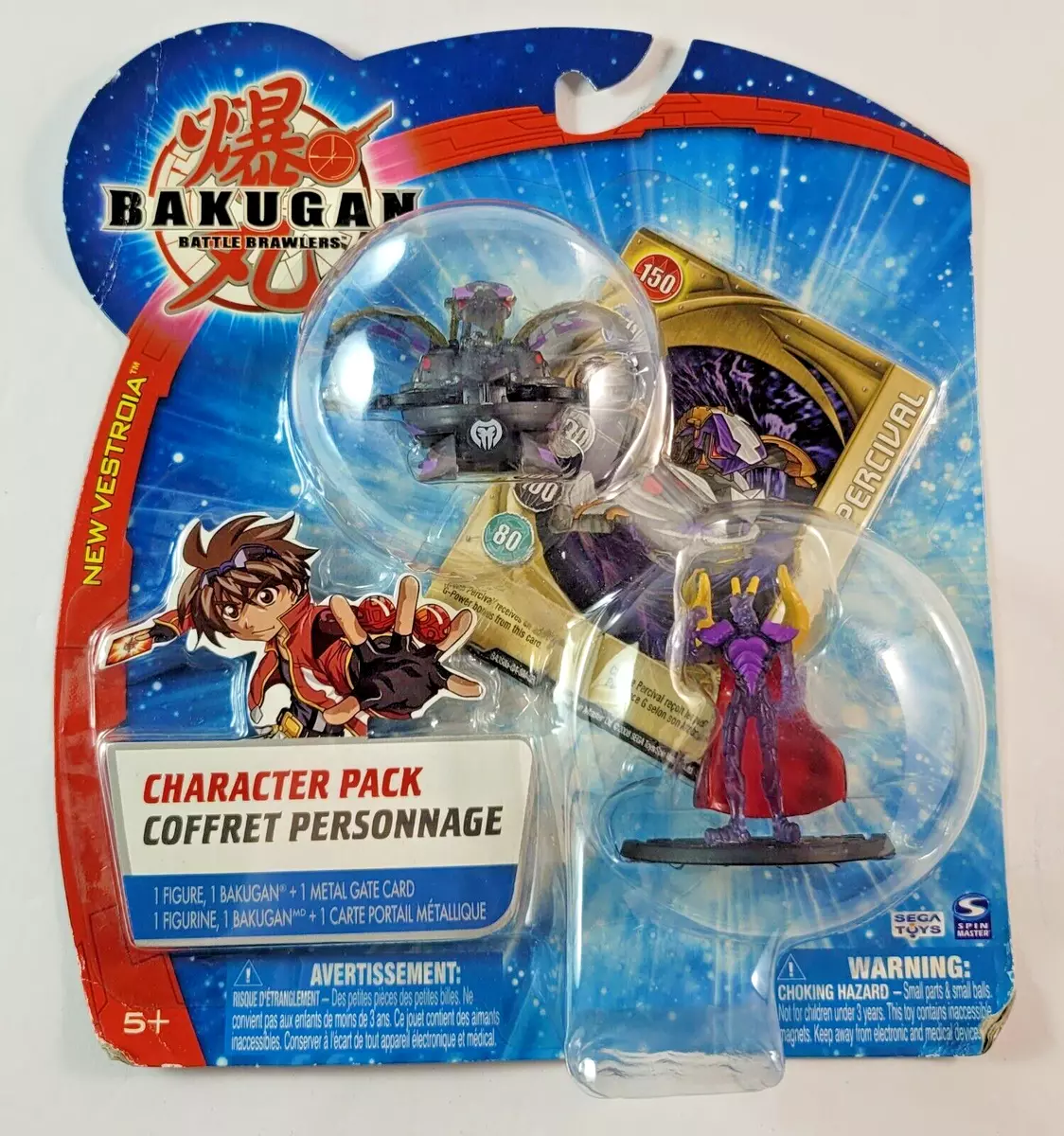 Bakugan Battle Brawlers Character Pack New Vestroia Percival 2009 Sega  Sealed