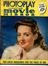 MAG: Photoplay 2/1941-Bette Davis cover-Ginger Rogers-Tyrone Power-Cisco Kid-VG