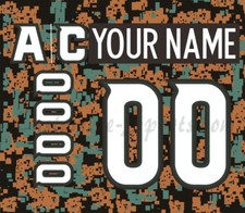 San Diego Gulls Customized Number Kit For 2017 Military Uniform
