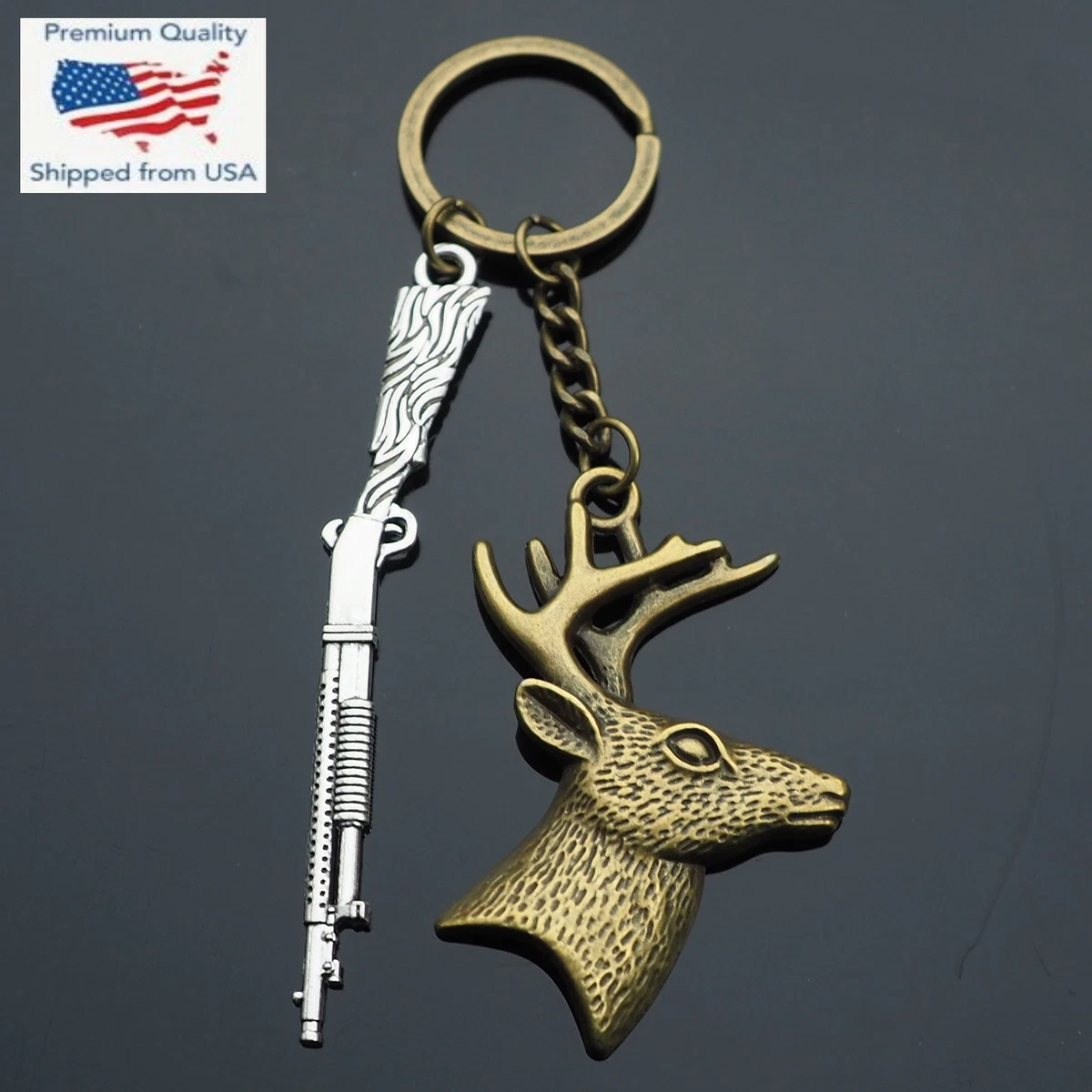 Deer head best sale keychain