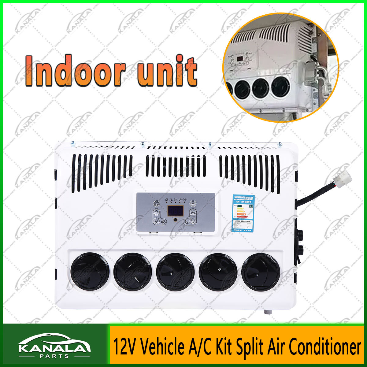 12V 12000 BTU Truck Cab Air Conditioner Split AC For Semi Trucks Bus RV Caravan