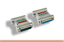Serial Check Tester with LEDs DB25-M to DB25-F