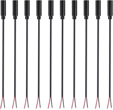 Fancasee (10 Pack) Replacement 3.5Mm Female Jack to Bare Wire Open End TS 2 Pole
