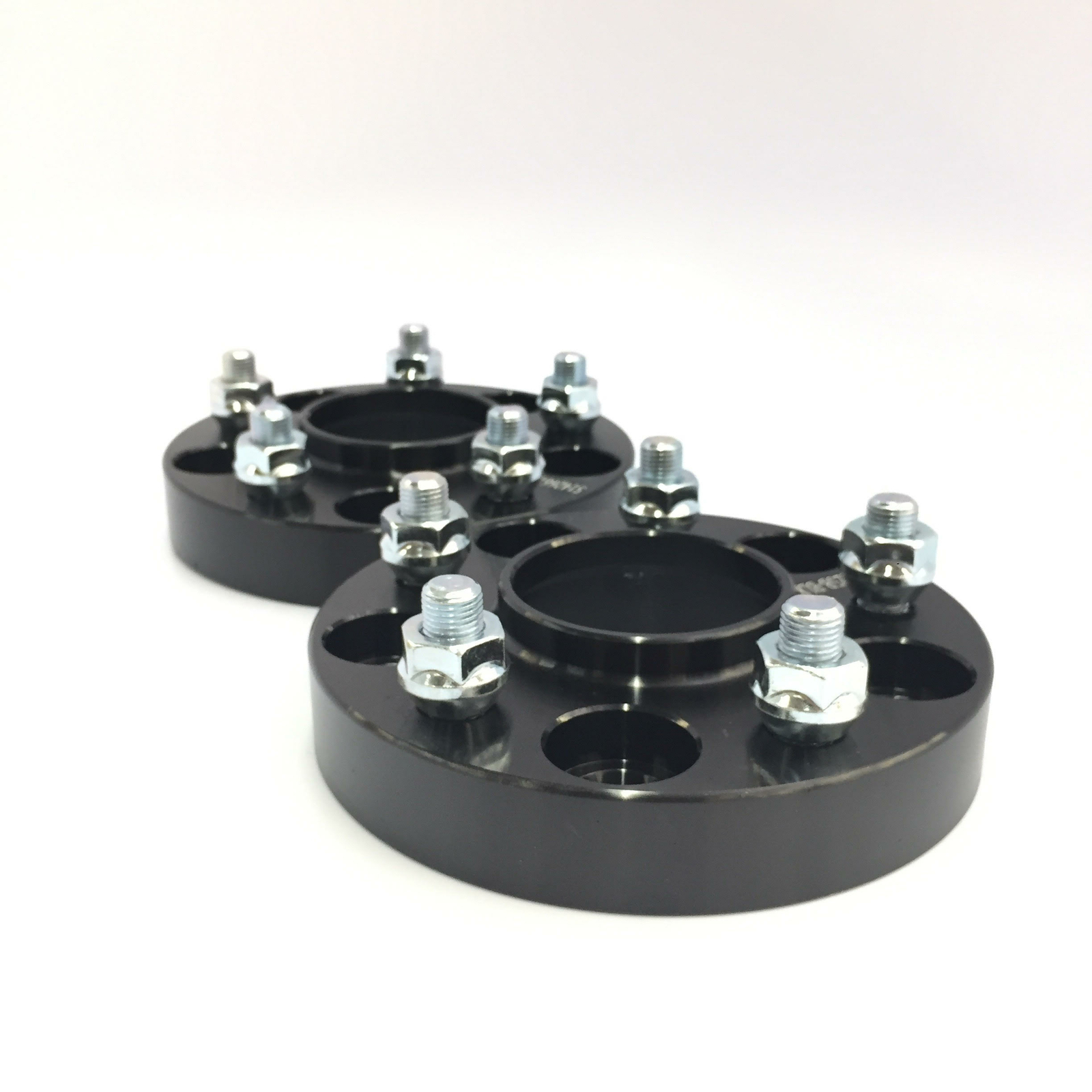 2pc Hub Centric Black Wheel Spacers 5x120 72.6 cb 14x1.5 Studs